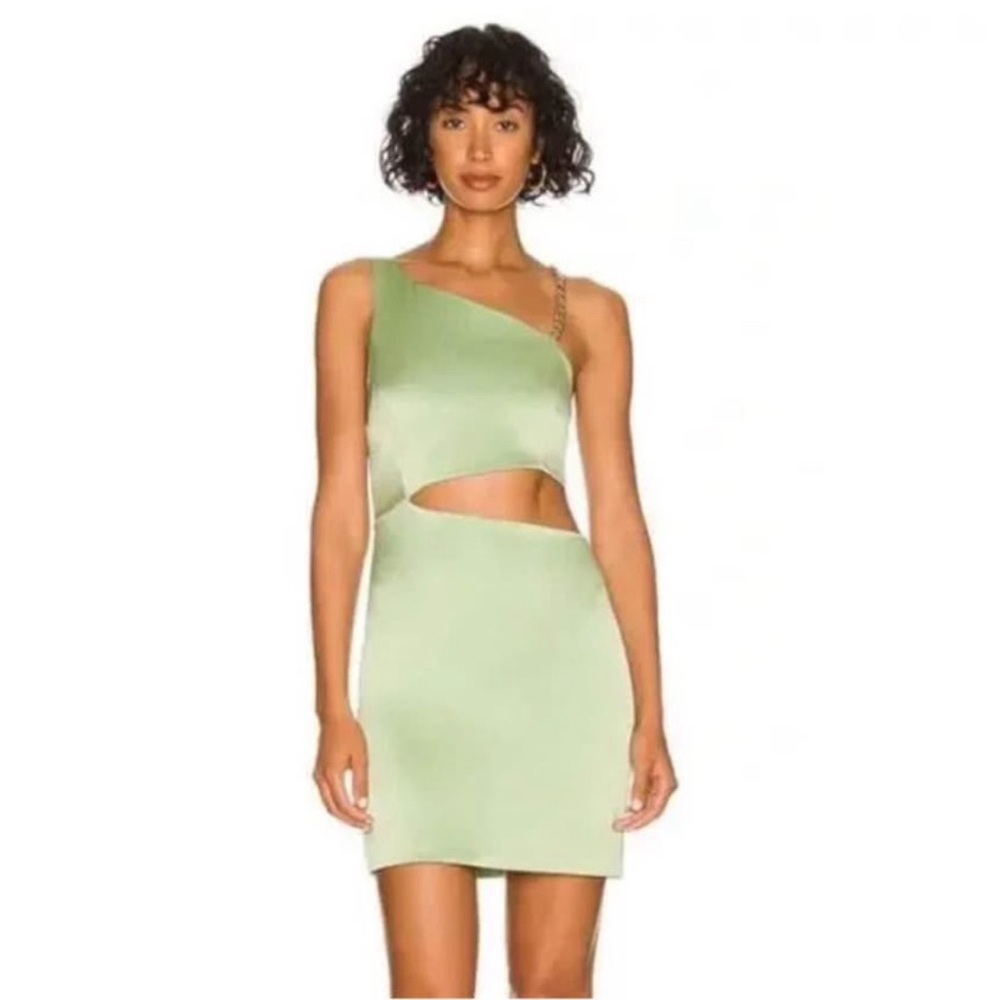 Elegant Green One-Shoulder Dress